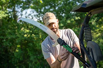 Hooyman Extendable Tree Saw with Compact Design, Detachable Handsaw and Telescoping Pole, No-Slip H-Grip, Impulse Hardened Teeth, and Wrist Lanyard for Tree Trimming, Hunting, Camping, and Outdoors - style: 14ft Pole Saw