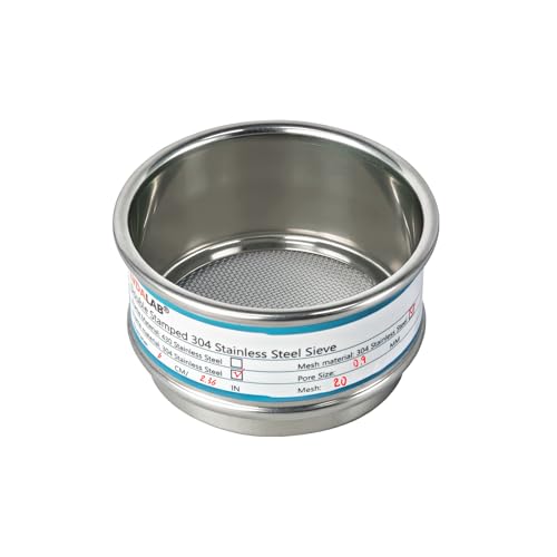2.36" (6cm) Full 304 Stainless Steel Mini Lab Sieve, 20 Mesh (0.9mm) Sifter - size: 20 Mesh(0.9mm)/Ф2.4in(6CM)