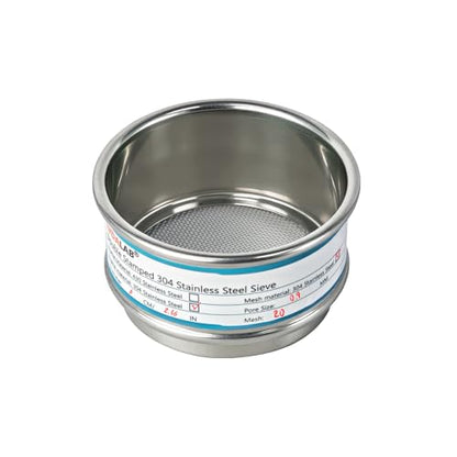 2.36" (6cm) Full 304 Stainless Steel Mini Lab Sieve, 20 Mesh (0.9mm) Sifter - size: 20 Mesh(0.9mm)/Ф2.4in(6CM)