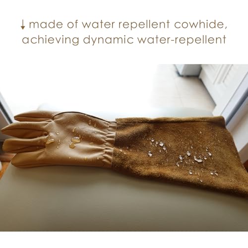 [Clearance promotion] Long Gardening Gloves for Women/Men-Thorn Proof Rose Pruning Gloves, Leather work Gauntlet - size: X-Large