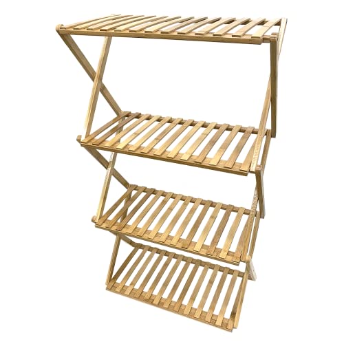 Ferry-Morse Pop-Up Bamboo Plant Stand, 4-Tier, Vertical Seed Starting - size: Indoor Plant Stand