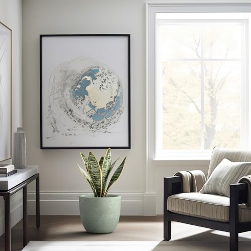 Kante Accent Round Bowl Mint Green Concrete Planter 14" Dia, Outdoor - color: Mint Green, size: 14"d