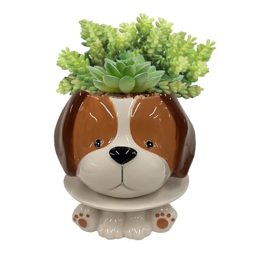 Streamline Imagined Ceramic Planter Pot - Dog - color: Dog