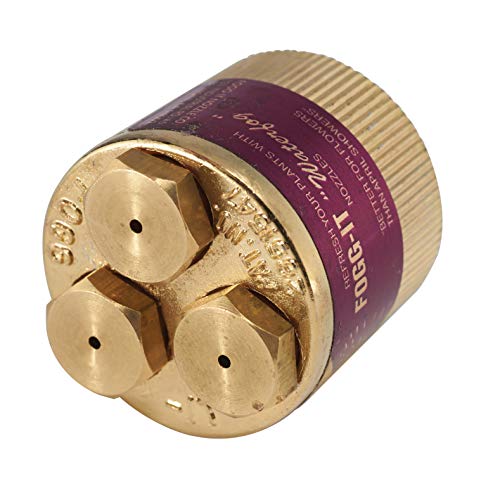 Dramm Fogg-It Mist Spray Nozzle with Brass Jets & Body, Perfect for Delicate Seedlings & Raising Humidty for Wilting Plants, Brass - size: 1Pack