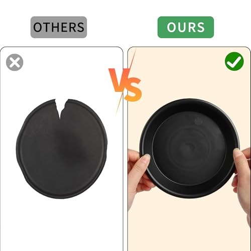 6 Pack 6 Inch Plant Saucer Tray, Heavy Duty Plastic Plant Pots Dray Tray, Black - color: Black, size: 6"(6Pack)