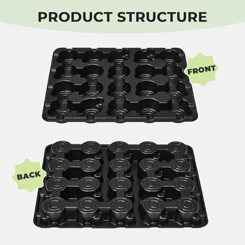 homenote 5 Pack Reusable 20 Cell Seed Starter Trays for 3 Inch Nursery Pots - size: 3 Inch, style: 5 Pack Seed Starter Tray
