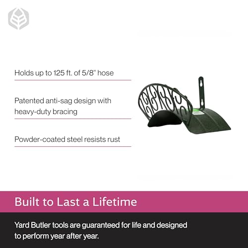 Yard Butler Heavy Duty Wall-Mounted Hose Hanger - Spiral Design, Green - color: Weathered Green, size: Spiral