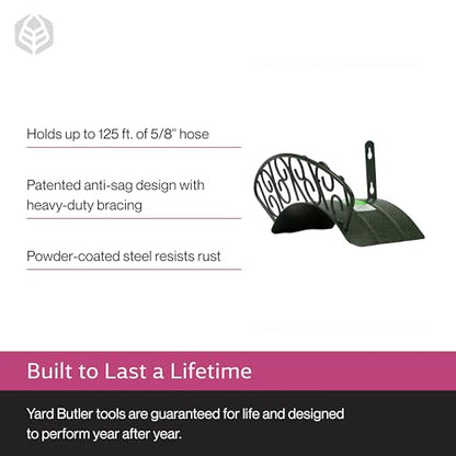 Yard Butler Heavy Duty Wall-Mounted Hose Hanger - Spiral Design, Green - color: Weathered Green, size: Spiral