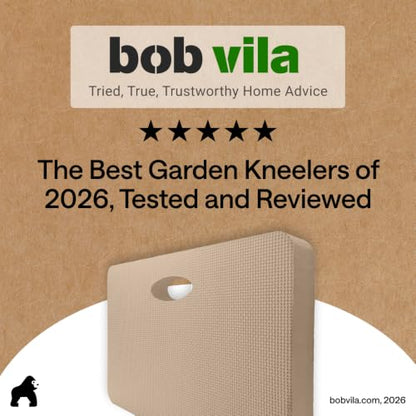 GORILLA GRIP® Extra Thick Foam Kneeling Pad for Gardening, 17.5x11 Beige - color: Beige
