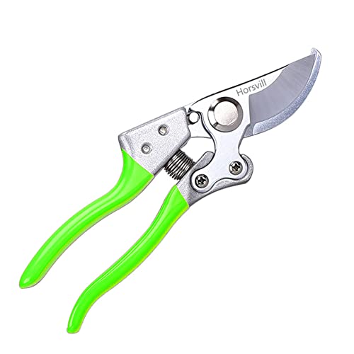 Garden Shears, Japanese Pruning Shears for Heavy Duty, Flowers Herbs Grapes Plant and Branch Cutters, Clippers, Trimmers, Scissors (Green)