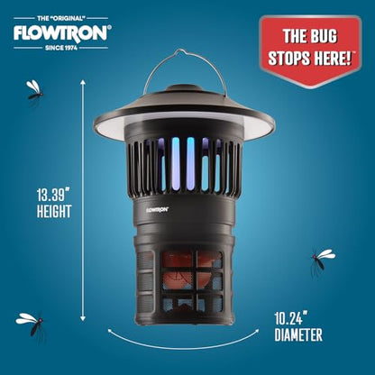 Flowtron 2-in-1 UV Mosquito Trap & LED Lantern, 21000 Sq Ft, Rechargeable