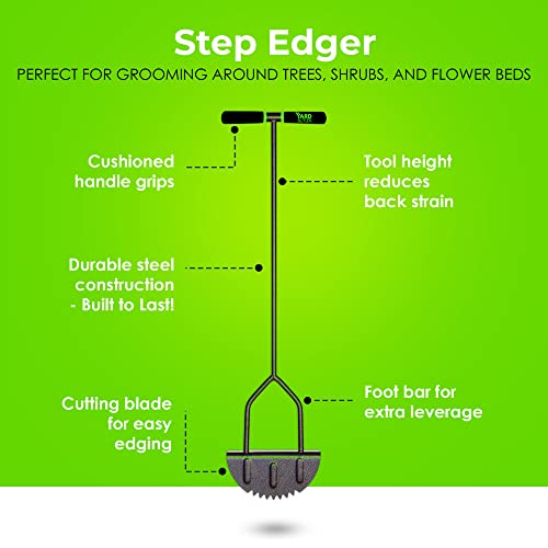 Yard Butler Step Edger, Ergonomic Lawn Edging Tool