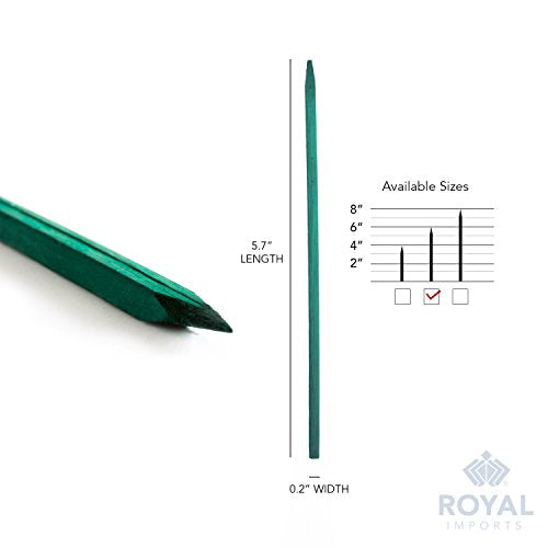 Royal Imports Wood Plant Stake 6" Floral Picks Sign Posting Garden Sticks - size: 6 inch - 100 Pack