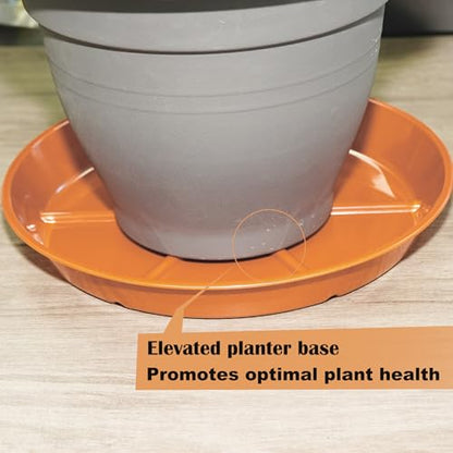 Plant Saucer Pot Tray 8 inch, 6 Packs Flower Planter Saucers and Drip Trays, Terracotta - color: Terracotta, size: 8" - 6 Pack