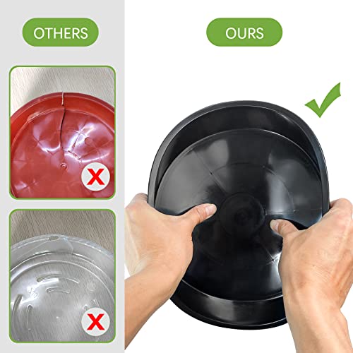 OUPSAUI 5 Pack 4 10 12 14 16 18 20 22 Inch Plant Saucer, Plant Trays for Pots, Large Plastic Plant Saucers for Indoors, No Holes Planter Drip Tray (14inch) - size: 14 Inches