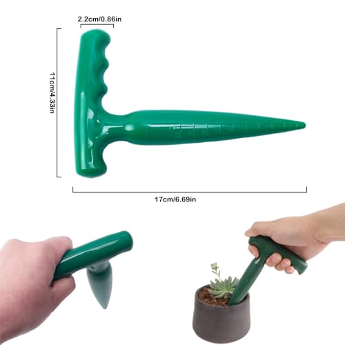 3 Pack Hand Dibber with 4 Inch Measuring Scale Small Plastic Seed Dibber Bulb Planter Tool Seed Planter Herb Seeds Planting Dibbers for Seedlings Vegetable Seeds Garden Kit Tulip Flower Bulbs