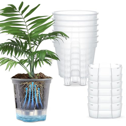 Wonderjune Self Watering Planter, 4.72'', Clear, 6 Pcs - color: Clear, size: 4.72''