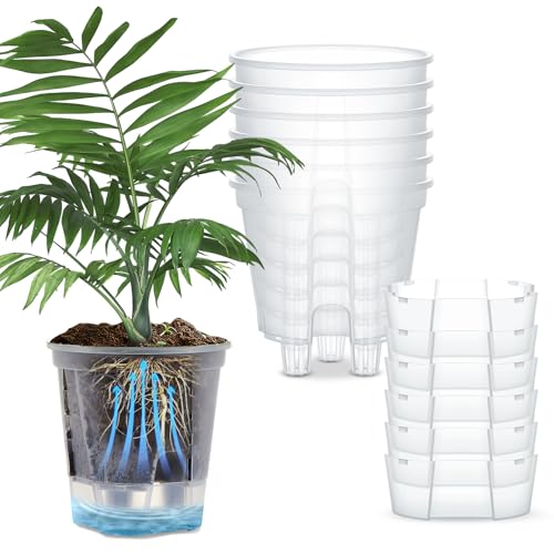 Wonderjune Self Watering Planter, 4.72'', Clear, 6 Pcs - color: Clear, size: 4.72''