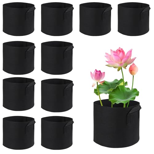 10 Pack Lily Plant Pots For Pond, Aquatic Pond Planter Bag, Reusable Pond Plant Basket Grow Bags For Pond, Aquatic Plants, Potato, Carrot, Onion, Flower (2 Gallon) - size: 2 Gallon