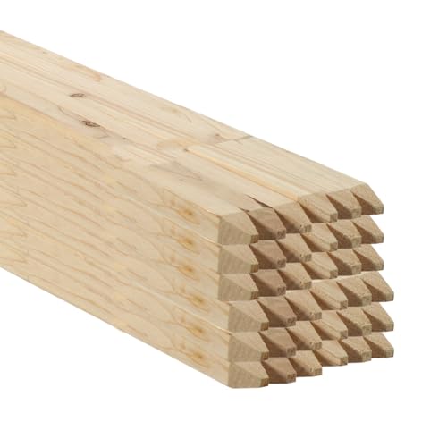 Natural Wood Stakes 4FT, 36Pcs Plant Stakes, Wood Garden Stake for Plants, Beans, Indoor and Outdoor Climbing Plants