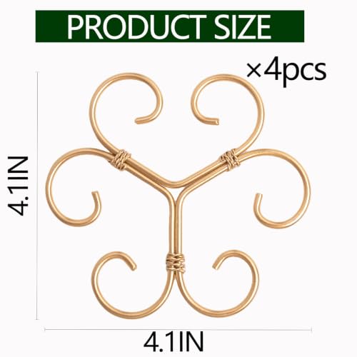 4.1" Plant Supports for Indoor Plants - 4 Pcs Stem Stabilizers for Monstera - size: 4.1"