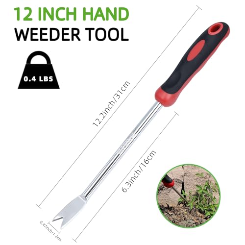 Weed Puller Tool, Dandelion Weeder Puller Tool with Soft Handle