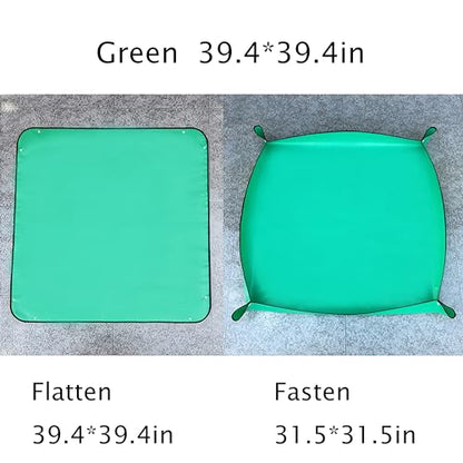 39.4" x 39.4" Large Plant Repotting Mat for Indoor Plants, Portable and Foldable Gardening mat, Waterproof Transplanting Potting Mat Gardening Tools Gifts for Gardener