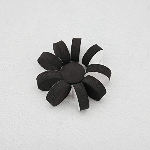 50Pcs Invisible Round Flower Pot Feet Mats Self-Adhesive EVA Plant Risers 30x11mm Non-Slip Black for Outdoor Indoor Plant Pots
