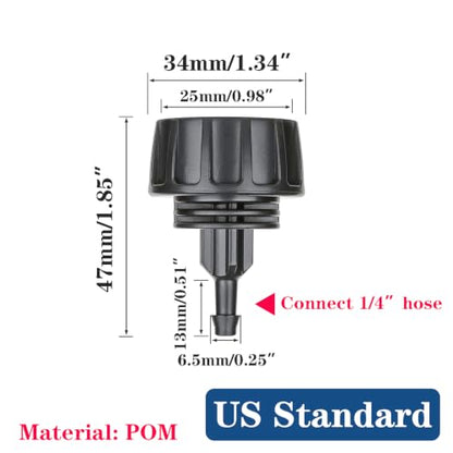 QRITY 1Pcs 3/4" to 1/4" Irrigation Adapter, US Standard Faucet Connectors - size: B