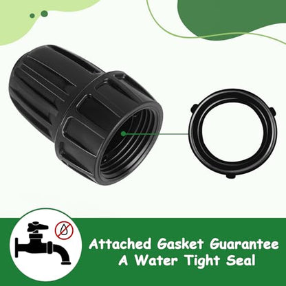 3/4 Inch Female Pipe Thread to 1/2 Inch Drip Irrigation Tubing Adapter, 6 Pack 1/2 In. Barbed Drip Line x 3/4 In. FHT Swivel Faucet Garden Hose Adapter Convert 3/4" Hose to 1/2" Pipe - size: 3/4" x 1/2" Faucet Adapter