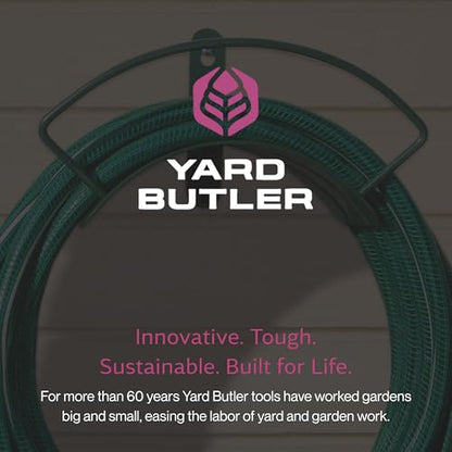Yard Butler Heavy Duty Wall-Mounted Hose Hanger - Classic Design, Green - color: Weathered Green, size: 5/8"