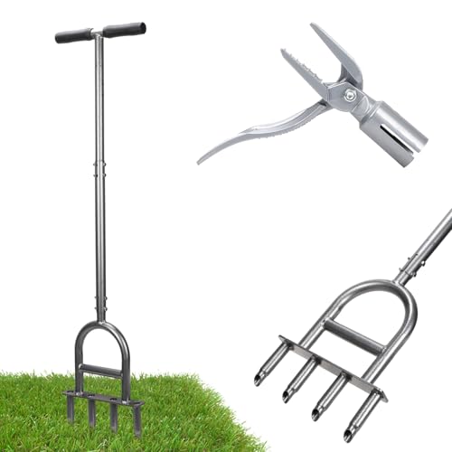 2-in-1 Lawn Aerator Weed Puller