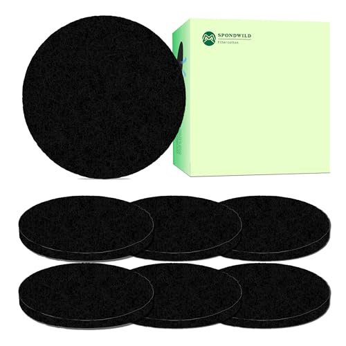 6.7 Inch Round Activated Carbon Compost Bin Filters - size: 6.7''x6.7''x0.4''