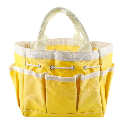 Small Garden Tote Bag,Oxford Waterproof Tool Organizer with 8 Pockets