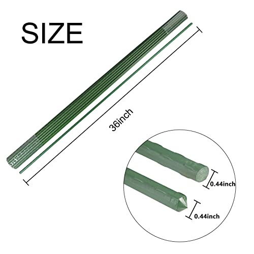 Garden Stakes, 36 Inch 3Ft Steel Plant Tomato Stakes, 25 Pack - size: 36 inch