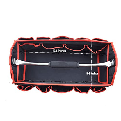 TOOLEAGUE 19 Inches Heavy Duty Tool Bag 25 Pockets,1680D Fabric Tool Bags