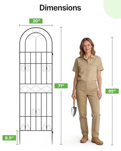Suteck Garden Trellis for Climbing Plants Outdoor, 71” H x 20” W, 2 Pack - style: 71 x 20"/ 2Pack