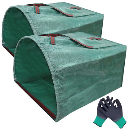 Ideal Swan 72 Gallon Reusable Yard Leaf Bag Holder, 2 Pack Waste Collector