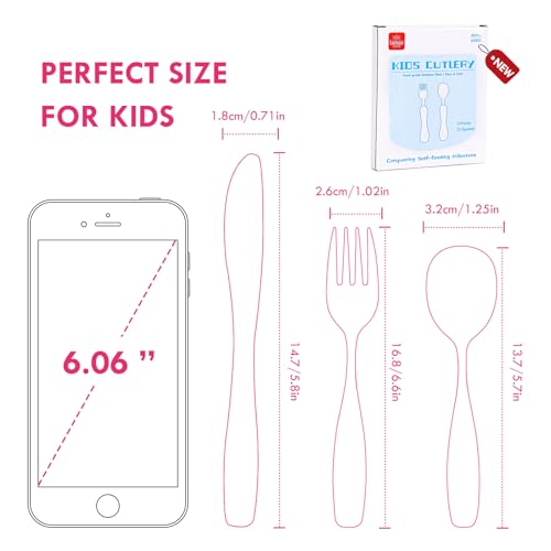 Lehoo Castle Toddler Utensils, 6-Pieces Kids Silverware Set (Butterfly) - color: Pink
