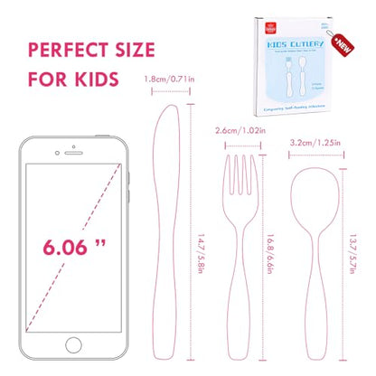 Lehoo Castle Toddler Utensils, 6-Pieces Kids Silverware Set (Butterfly) - color: Pink