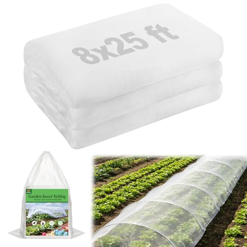 Alphatool 8x25ft Large Garden Netting, Ultra Fine Mesh Plant Covers - size: 8 x 25 ft