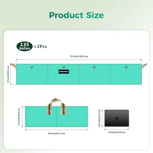 2 Pcs 6x3x1Ft 8 Grids Raised Garden Bed for Outdoor Vegetables - size: 135 gallon