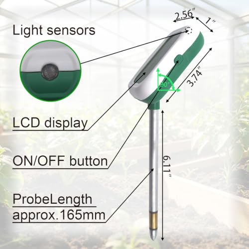 7-in-1 Soil Tester Digital Plant pH Moisture Light Meter