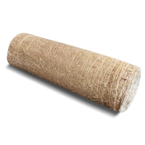 Agfabric 8ftx50ft Natural Jute Erosion Control Blanket, 6.5oz Medium Density Jute Garden Netting Mesh Blanket Soil Saver - 400 Sq.Ft.Coverage, 1 Burlap Roll - size: 8' x 50'