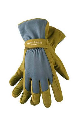 West County Gardener 074SL Classic Glove, Slate, Large,074S/L