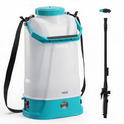 1.85 Gal Battery Powered Sprayer, with Adjustable Shoulder Strap - size: 1.85 Gal