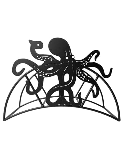 Octopus Hose Hanger Metal Wall Mount Heavy Duty 125'5/8" Garden Hose Holder - color: Octopus
