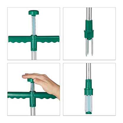 Relaxdays Weed Extractor, Aluminium, Plastic and Stainless Steel, Green, 100 cm