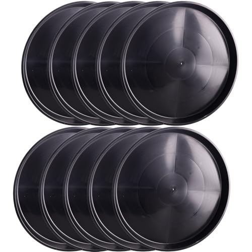 10 Pack Plant Saucer 20 Inches Plastic Drip Trays to Catch Water, Black - color: Black, size: 20 inch