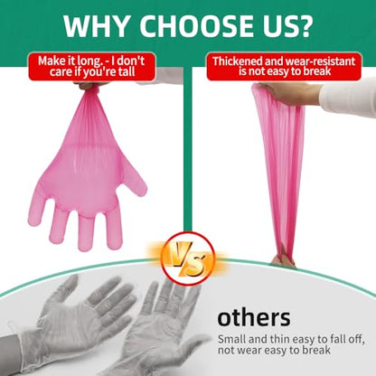 Long Disposable Gloves 50pcs Shoulder Length Gloves Long Arm for Cleaning Pet Animal Examination Protection Glove